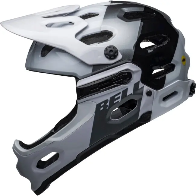 Bell Super 3R Mips Full Face Helmet - Gloss White-Black 2