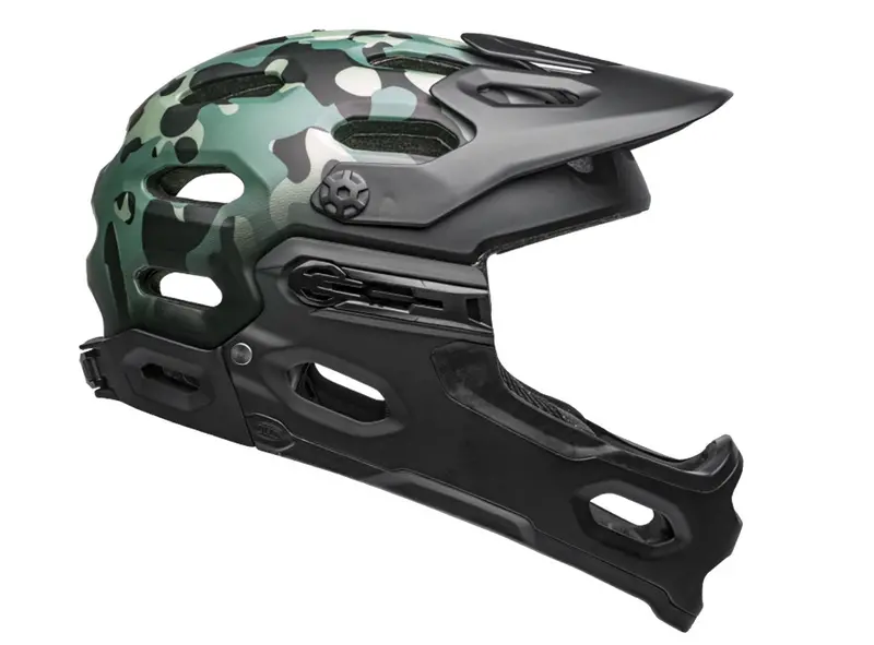 Bell Super 3R Mips Full Face Helmet - Matt Black-Dark Green-Oak - 2019 1