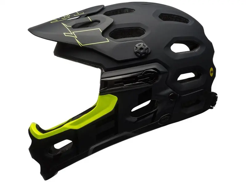 Bell Super 3R Mips Full Face Helmet - Matt Black-Retina Sear 1