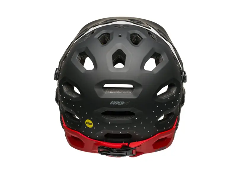 Bell Super 3R Mips Full Face Helmet - Matt Black-White-Crimson - 2019 3