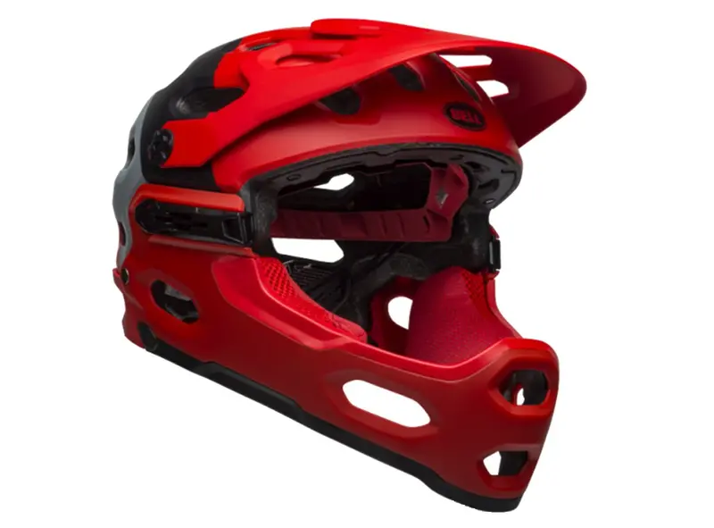 Bell Super 3R Mips Full Face Helmet - Matt Crimson-Black - 2019 2