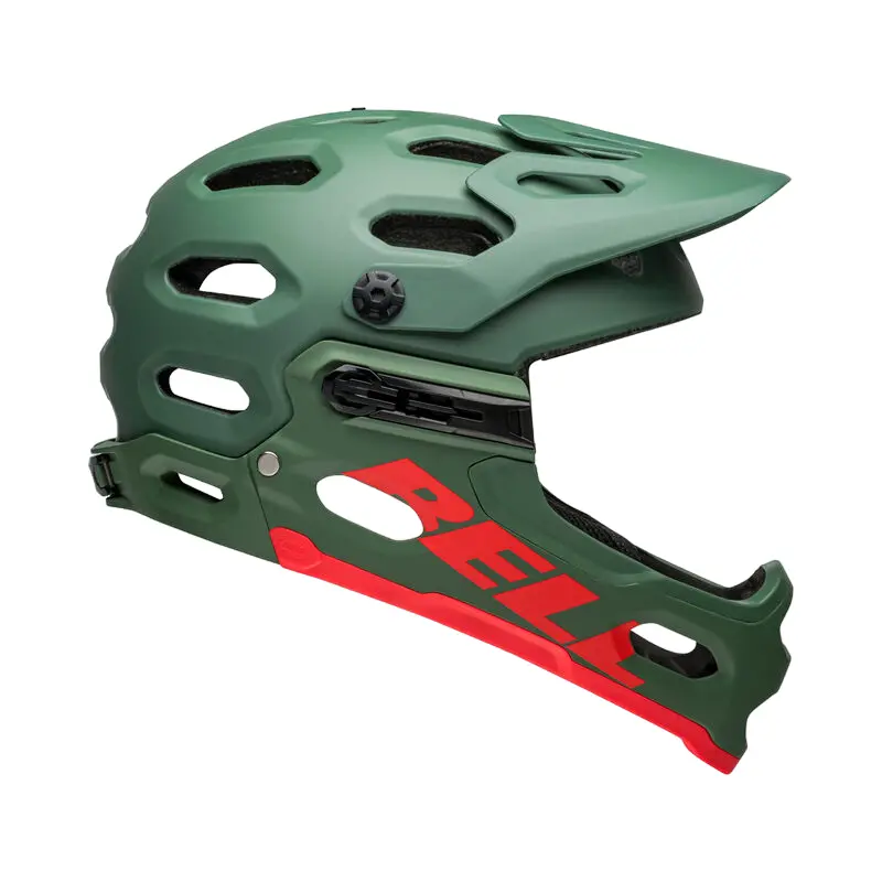 Bell Super 3R Mips Full Face Helmet - Matt Dark Green-Infrared 1