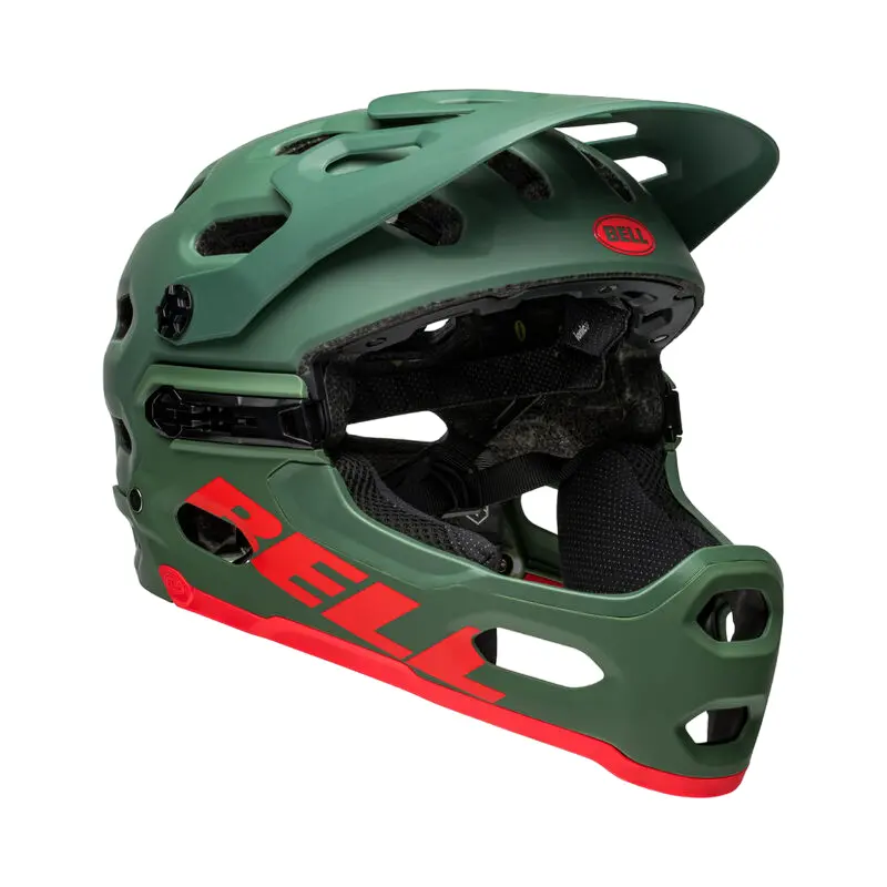 Bell Super 3R Mips Full Face Helmet - Matt Dark Green-Infrared 3