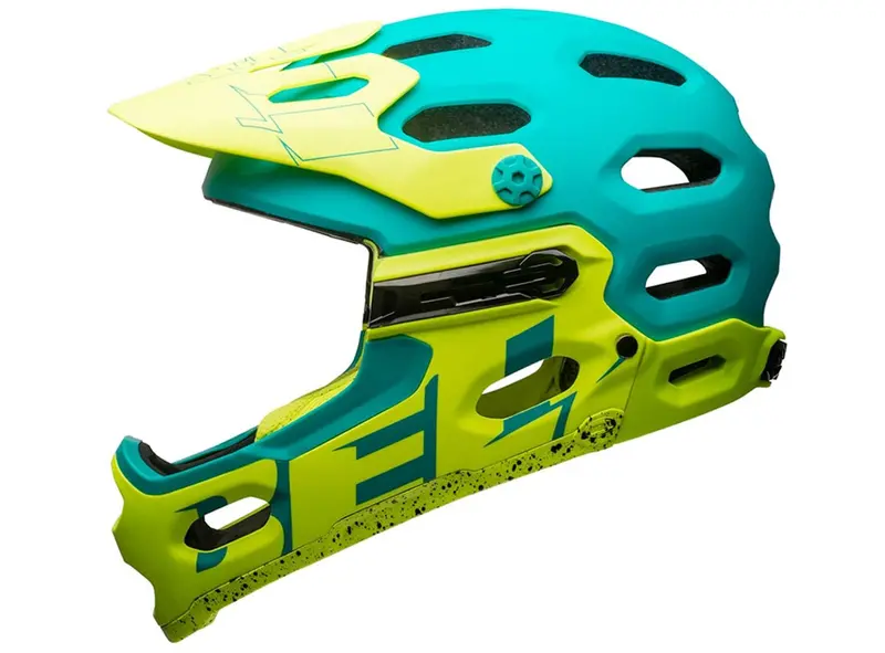Bell Super 3R Mips Full Face Helmet - Matt Emerald-Retina Sear 1