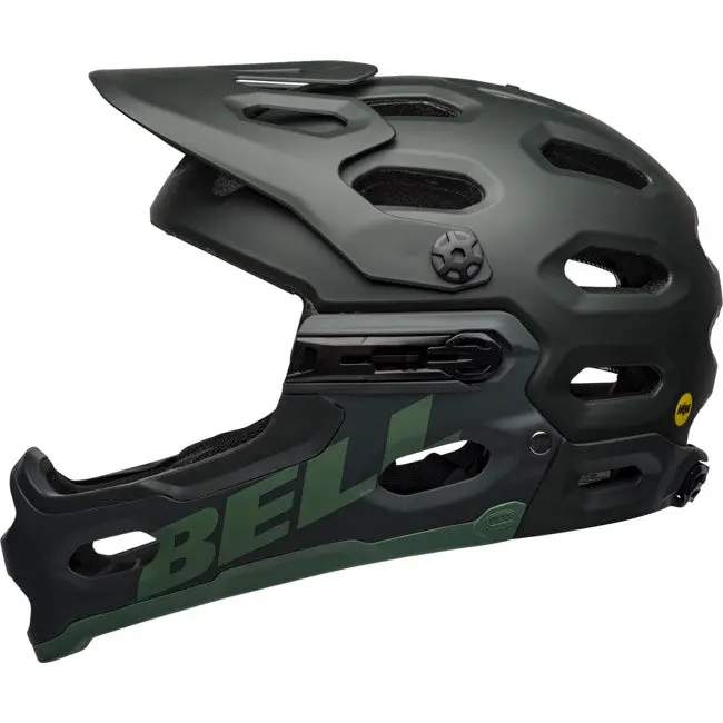 Bell Super 3R Mips Full Face Helmet - Matt Green 3