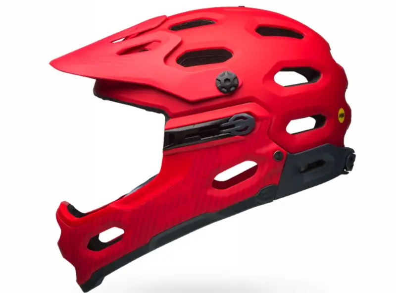 Bell Super 3R Mips Full Face Helmet - Matt Hibiscus-Smoke 1