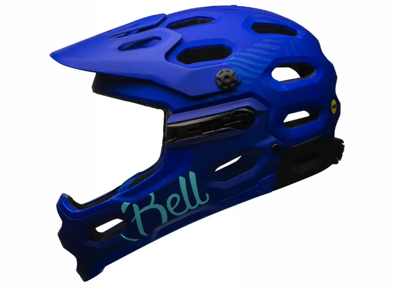 Bell Super 3R Mips Joy Ride Mtb Helmet - Womens - Matt Cobalt-Pearl 1