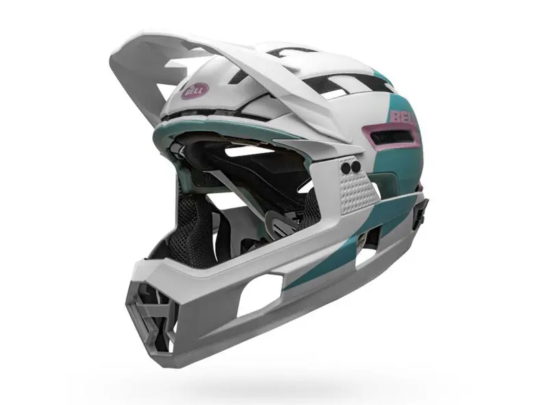 Bell Super Air R Mips Full Face Helmet - Matt Gloss White-Purple - 2020 1