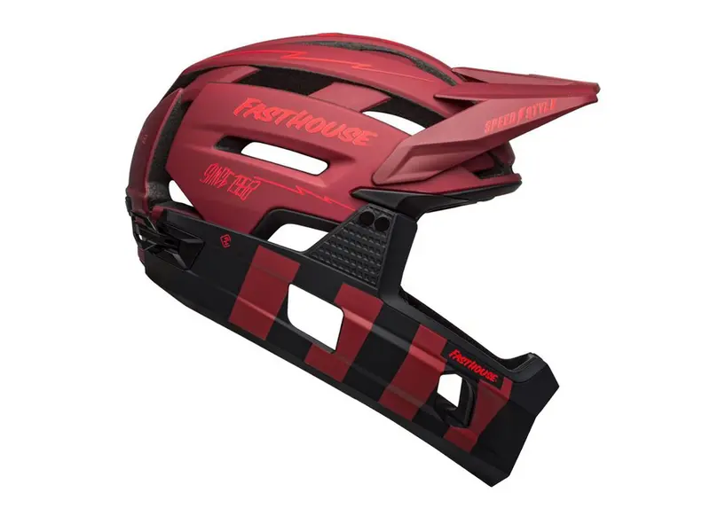 Bell Super Air R Mips Full Face Helmet - Matt Red-Black - 2021 1
