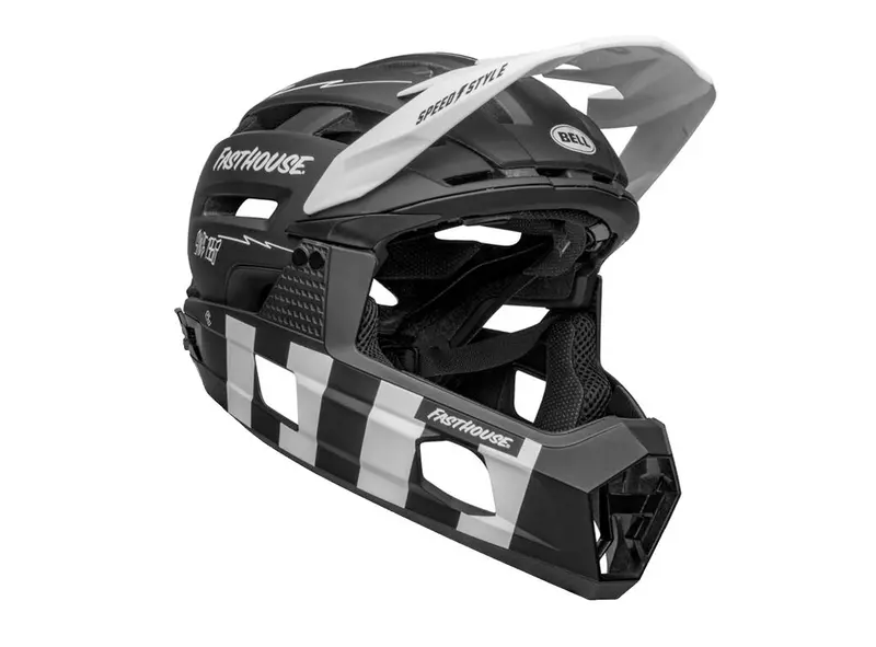 Bell Super Air R Spherical Full Face Helmet - Fasthouse - Matt Black-White 1