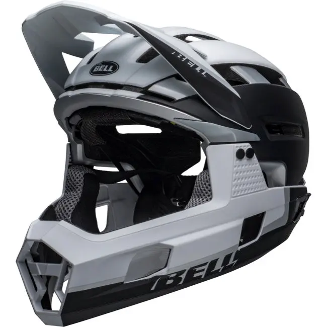 Bell Super Air R Spherical Full Face Helmet - Matt Black-White 1