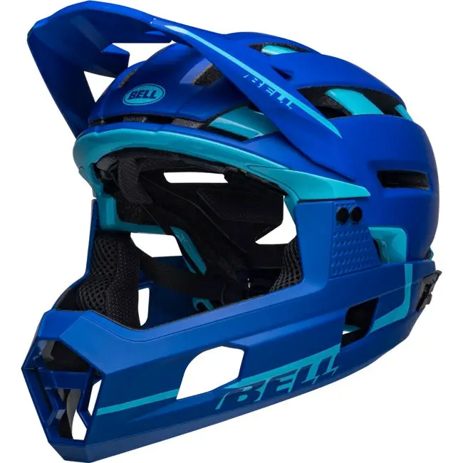 Bell Super Air R Spherical Full Face Helmet - Matt Gloss Blues 1