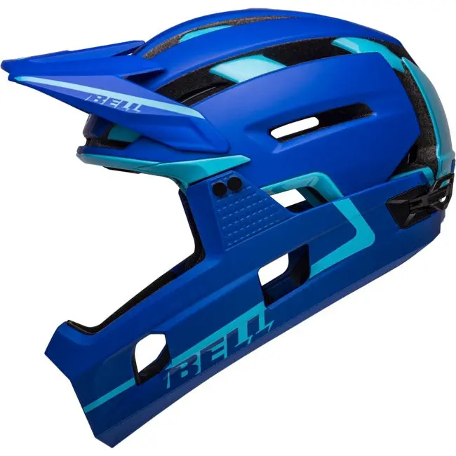 Bell Super Air R Spherical Full Face Helmet - Matt Gloss Blues 2