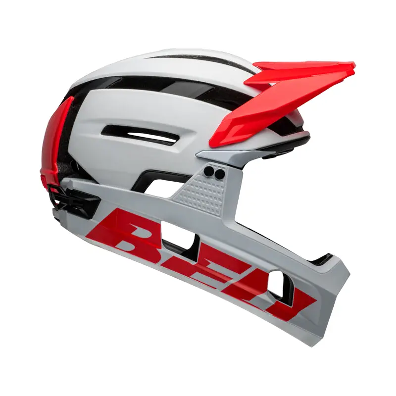 Bell Super Air R Spherical Full Face Helmet - Matt Gloss White-Infrared 1