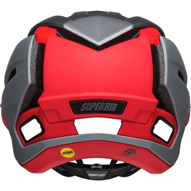 Bell Super Air R Spherical Full Face Helmet - Matt Gray-Red 3