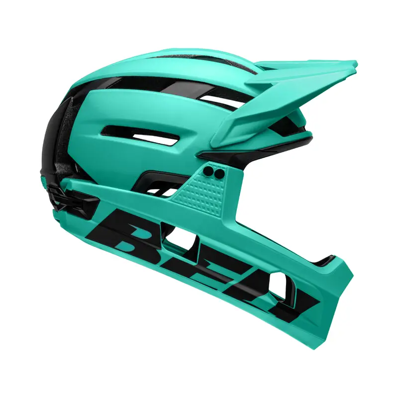 Bell Super Air R Spherical Full Face Helmet - Matt Turquoise-Black 1
