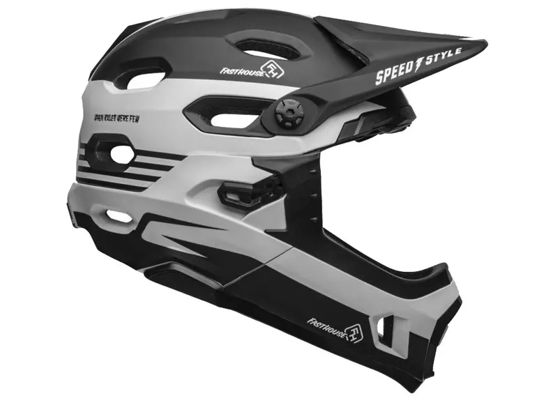 Bell Super Dh Mips Full Face Helmet - Matt Black-White-Fasthouse Stripes - 2019 1