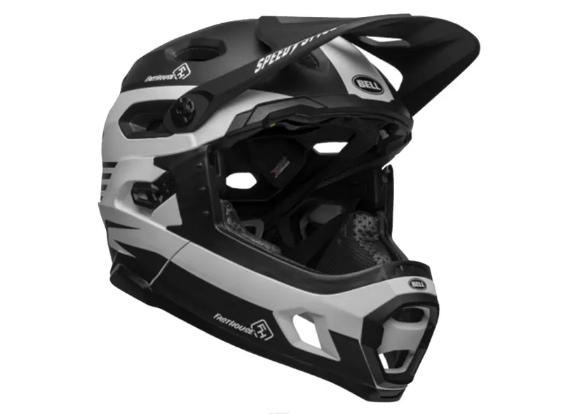 Bell Super Dh Mips Full Face Helmet - Matt Black-White-Fasthouse Stripes - 2019 2