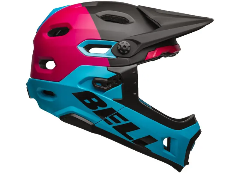 Bell Super Dh Mips Full Face Helmet - Unhinged Matt-Gloss Black-Berry-Blue - 2019 1