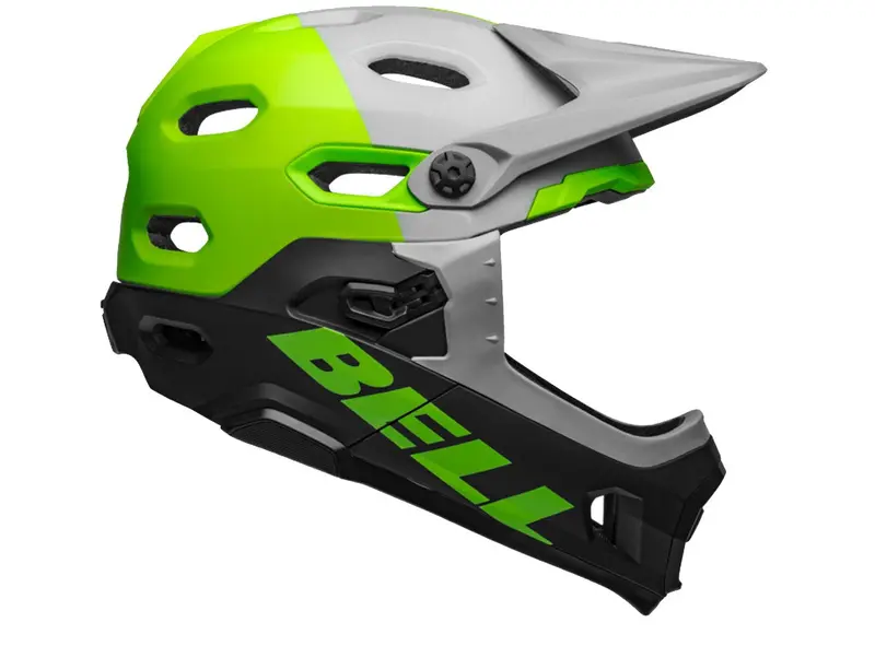 Bell Super Dh Mips Full Face Helmet - Unhinged Matt-Gloss Gray-Green-Black - 2019 1