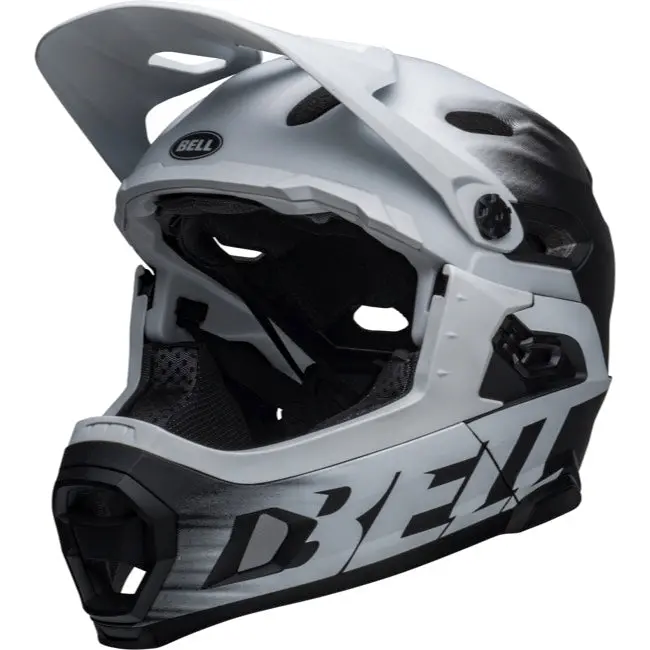 Bell Super Dh Spherical Full Face Helmet - Matt Black-White 1
