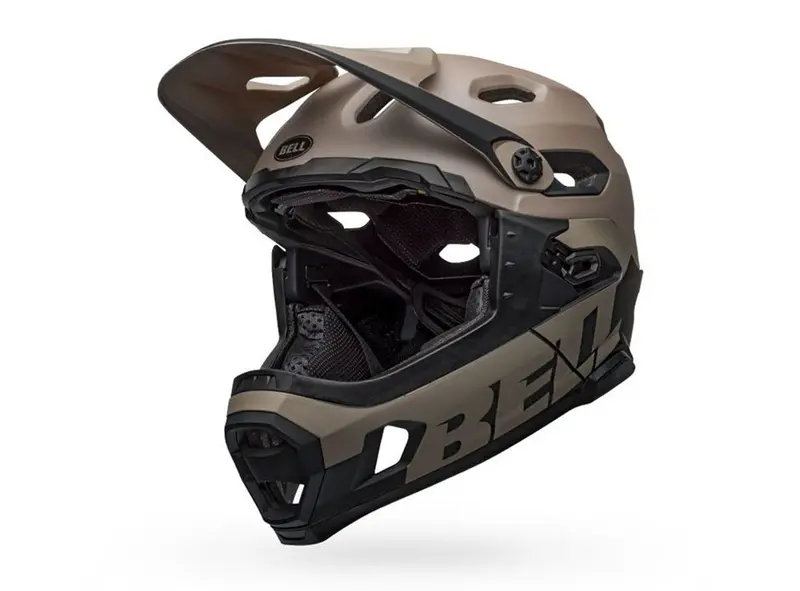 Bell Super Dh Spherical Full Face Helmet - Matt Gloss Sand-Black 1