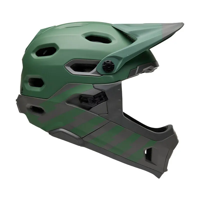 Bell Super Dh Spherical Full Face Helmet - Matt Green-Gray 1
