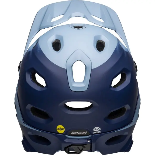 Bell Super Dh Spherical Full Face Helmet - Matt Light Blue-Navy 3