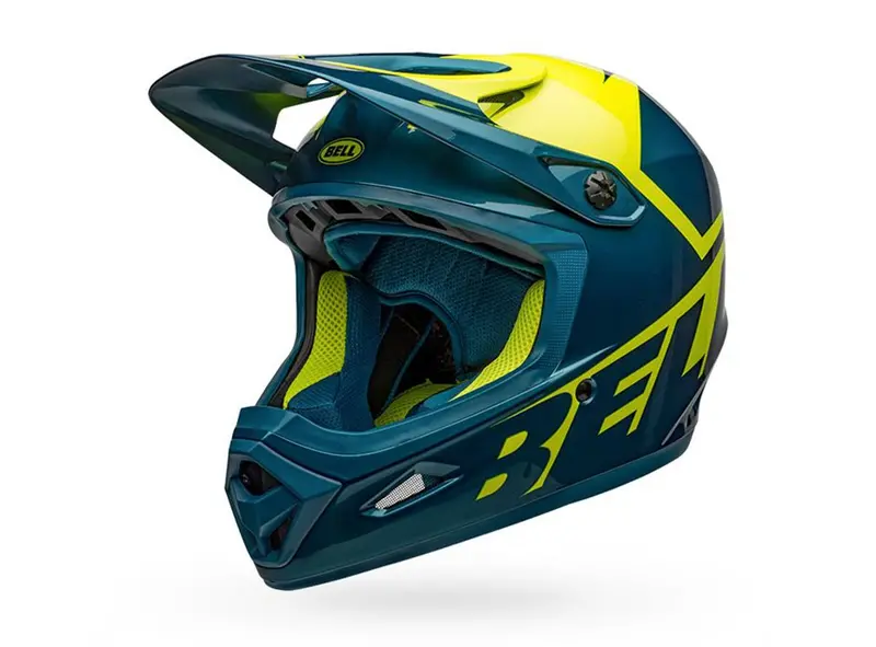 Bell Transfer Full Face Helmet - Gloss Blue-Hi Viz 1