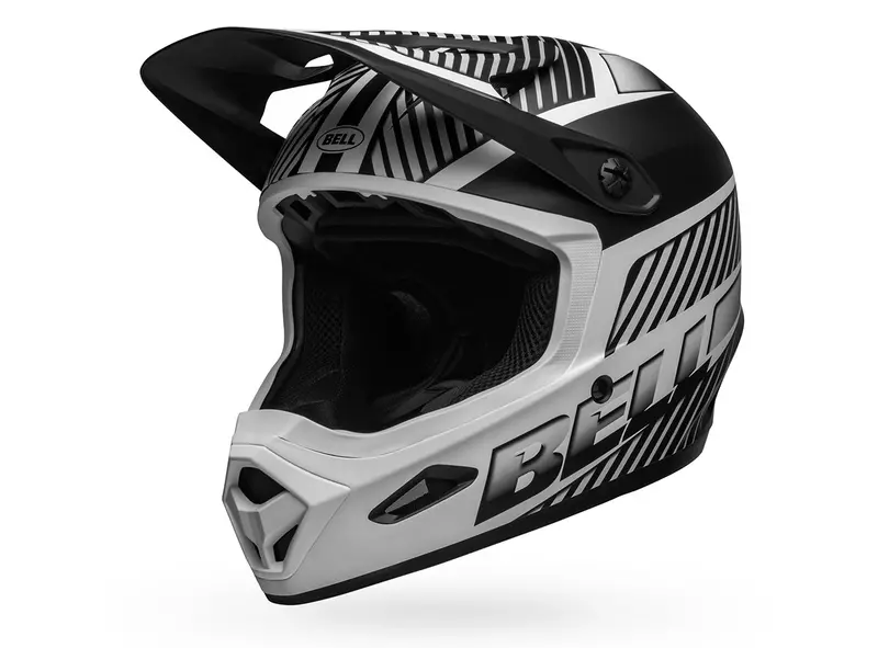 Bell Transfer Full Face Helmet - Matt Black-White 1