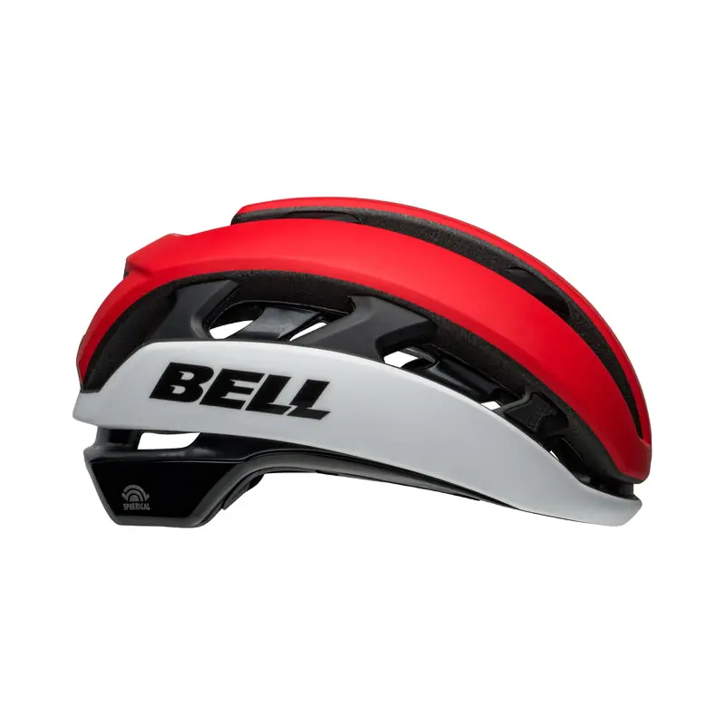 Bell Xr Spherical Mips Road Helmet - Matt Gloss Crimson-White 1
