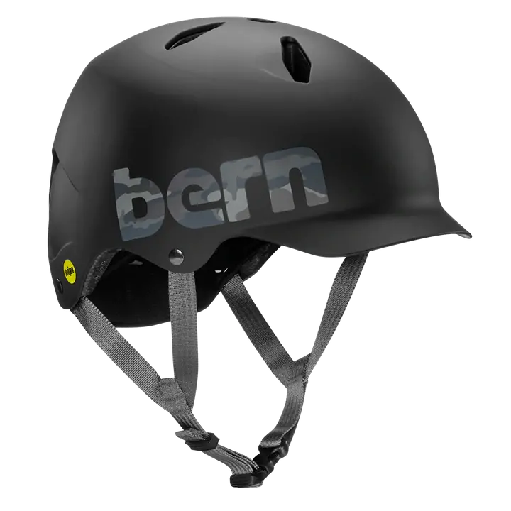 Bern Bandito Eps Mips Helmet - Youth - Matt Black-Camo Logo 1
