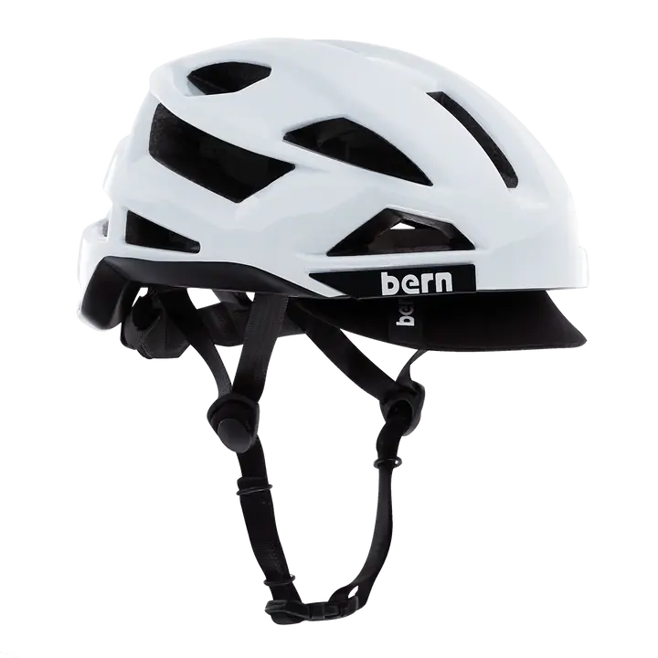 Bern Fl-1 Pave Mips Helmet With Visor - Gloss White 1