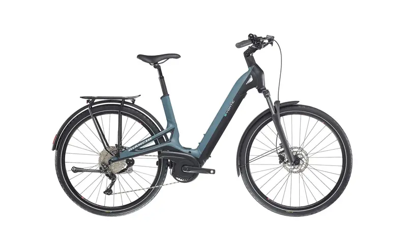 Bianchi E-Vertic C-Type Ebike - 10 Spd 500Wh - Blue Gray-Graphite Race Matt 1