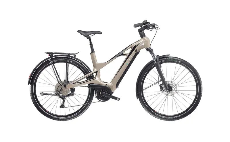 Bianchi E-Vertic C-Type Ebike - 10 Spd 500Wh - Goldstone-Graphite Race Glossy 1