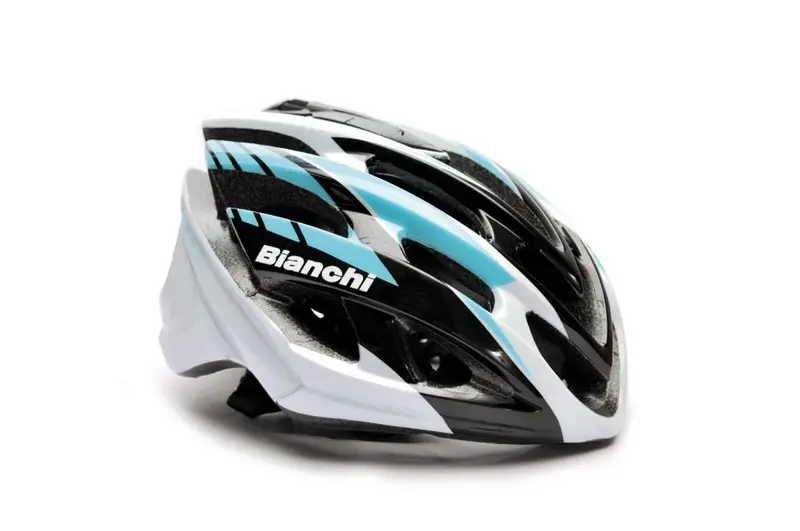 Bianchi Sphere Road Helmet By Lazer - Black-Blue Celeste-White 1