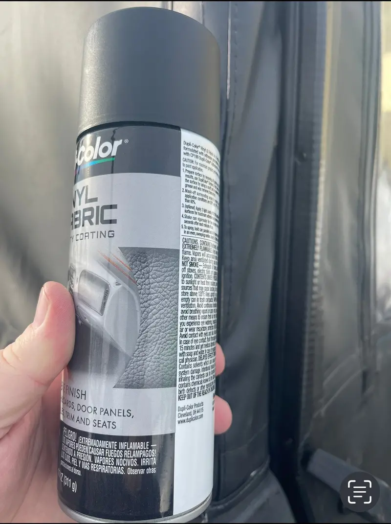 Black Canvas Spray Paint, For Use On Soft Humvee Doors 1