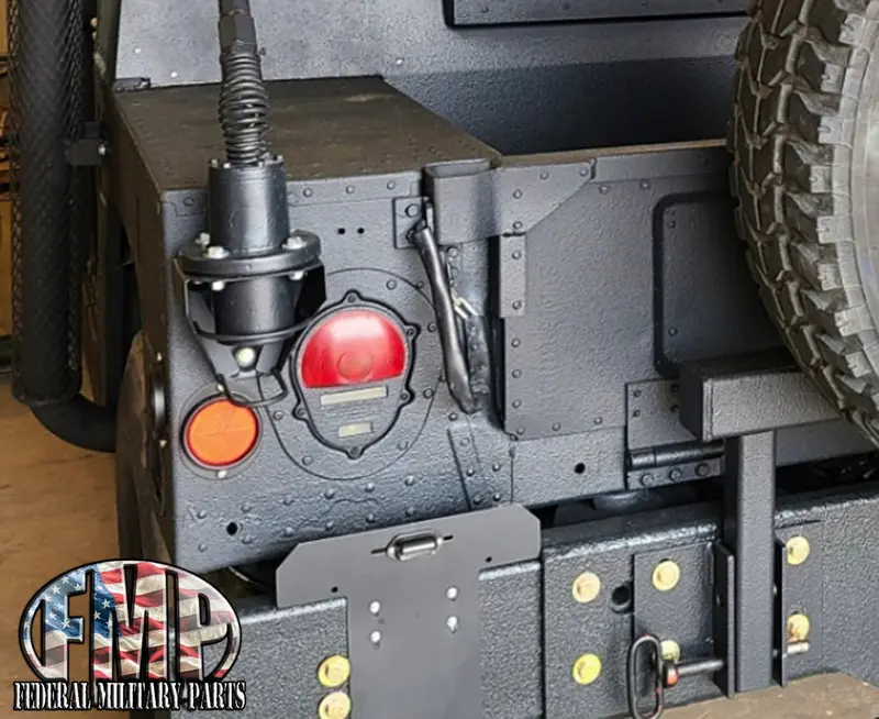 Black Tail Light - Signal Brake Stop Light Assembly - Black - 24V - Universal For Military Wheeled Vehicles And Humvee 1