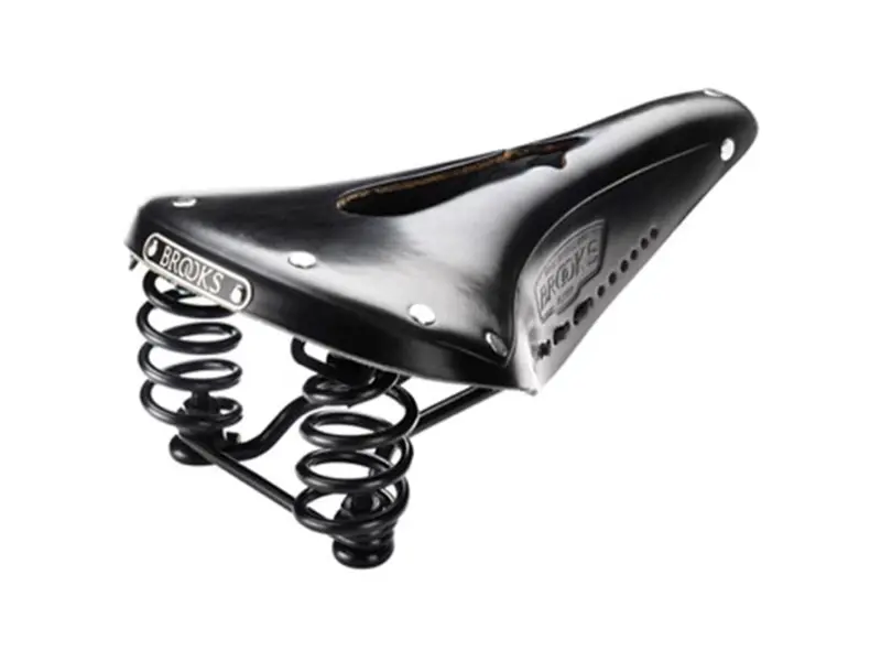 Brooks England Flyer Classic Leather Saddle - Carved - Black 1