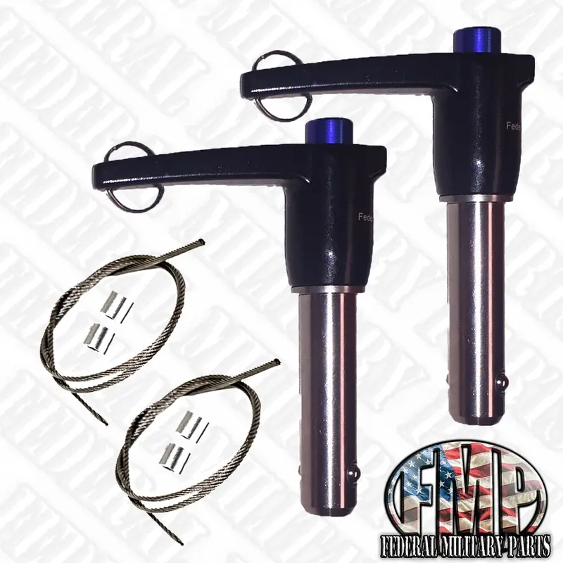 Brush Guard Pin - 5/8" Diameter Including Lanyard Cable - (Single Or Pairs) For Humvee 2