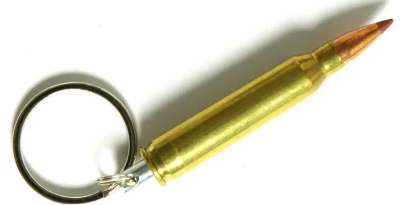 Bullet Key Chain M16 Bullet M998 Hmmwv Jeep M35, Decorative Only 1