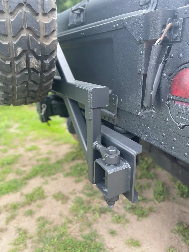 Bumperless Swing Away Tire Carrier For Military Humvee - Rear Bumper / M998 / M1038 / Hmmwv Vehicles 2