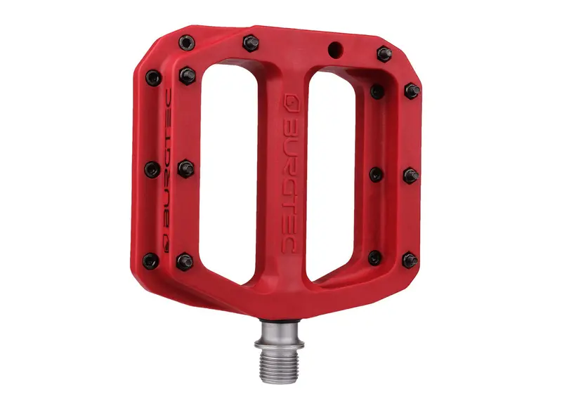 Burgtec Mk4 Composite Flat Pedals - Race Red 1