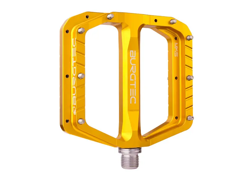 Burgtec Penthouse Mk5 Flat Pedals - Bullion Gold 1