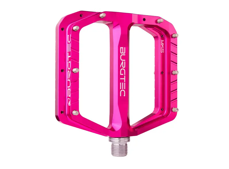 Burgtec Penthouse Mk5 Flat Pedals - Toxic Barbie Pink 1
