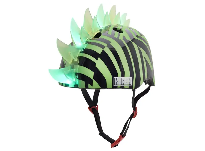 C.Preme Krash Youth Helmet - 8 Plus - Dazzle Green Led 1