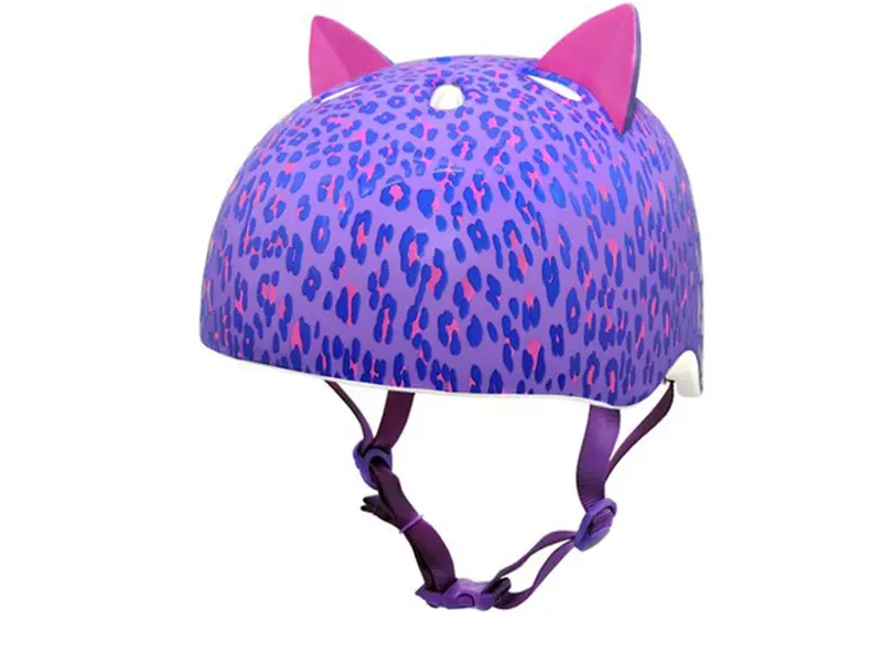 C.Preme Krash Youth Helmet - 8 Plus - Leopard Kitty-Purple 1