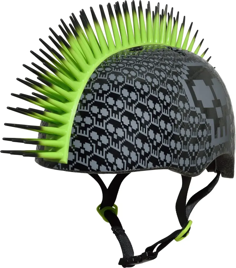 C.Preme Raskullz Bone Block Mohawk Child Helmet - Black-Green 1