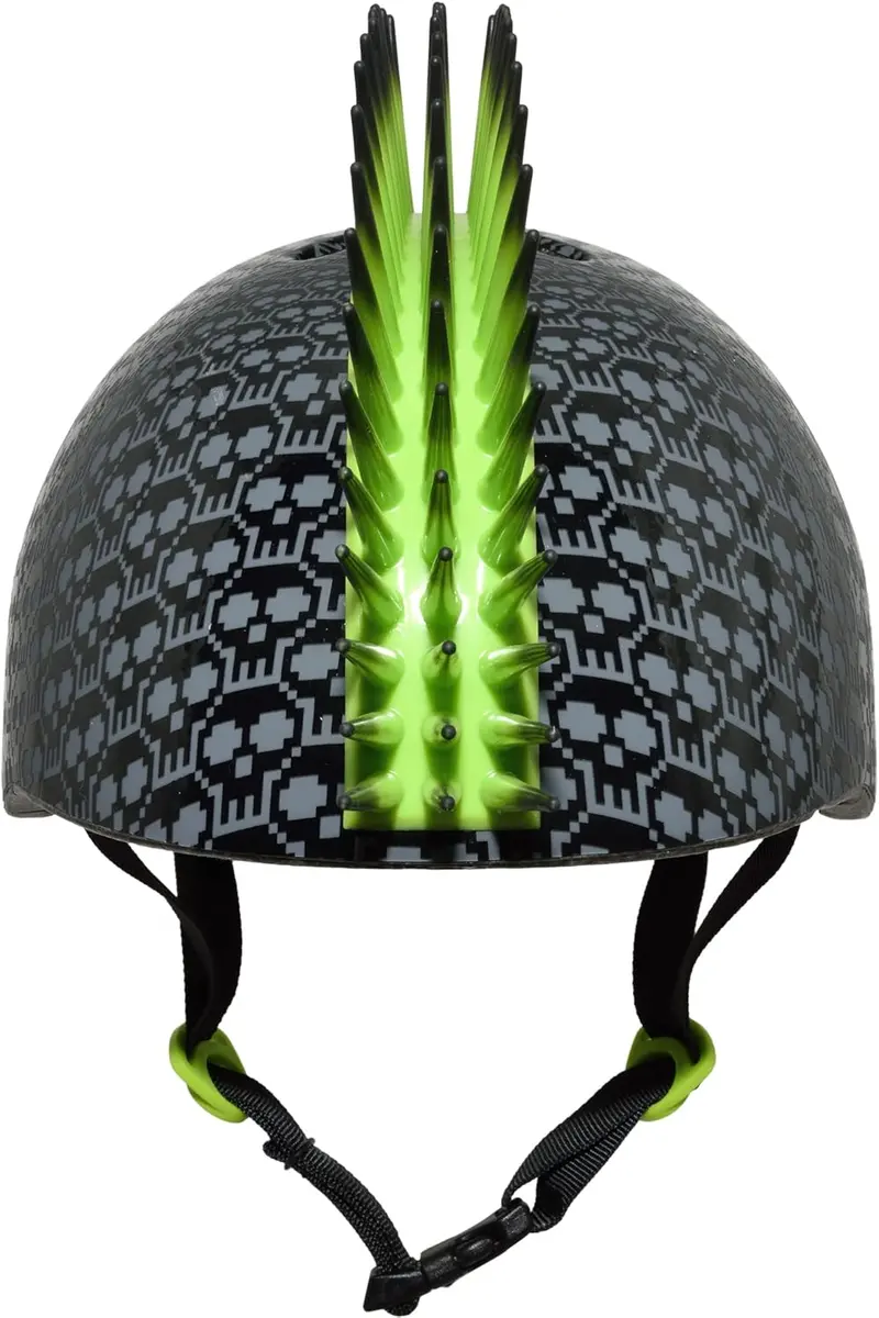 C.Preme Raskullz Bone Block Mohawk Child Helmet - Black-Green 2