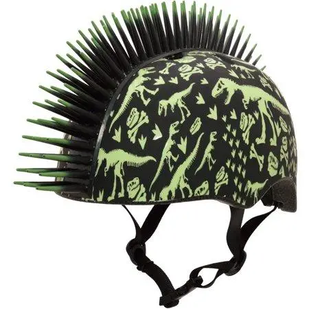 C.Preme Raskullz Toddler Safety Helmet - 3 Plus - T-Rex Bones Mohawk-Black 1